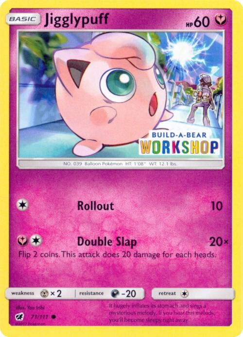 Jigglypuff Build A Bear Workshop Exclusive 071/111 (Miscellaneous Cards & Products)  | Good Games Adelaide SA