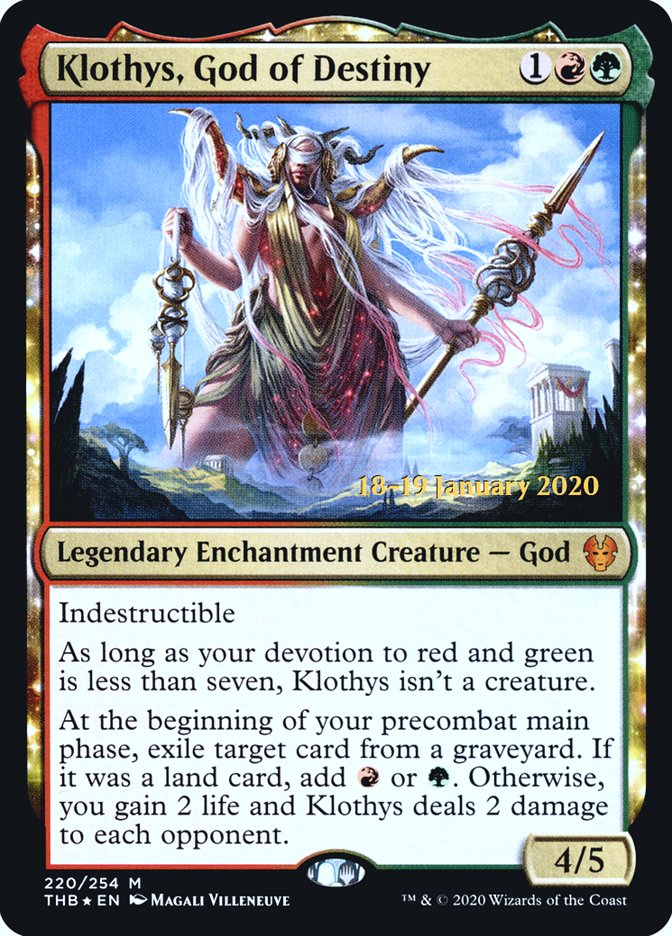 Klothys, God of Destiny [Theros Beyond Death Prerelease Promos] | Good Games Adelaide SA