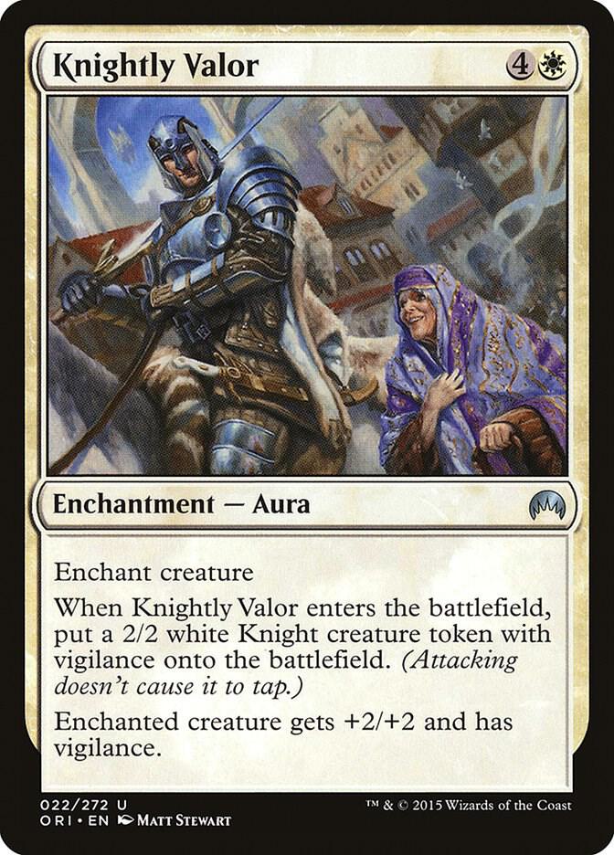Knightly Valor 22 (Magic Origins)  - Foil | Good Games Adelaide SA