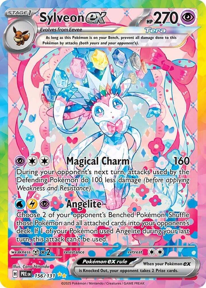 Sylveon ex 156 131 156/131 (SV: Prismatic Evolutions)  - Holofoil | Good Games Adelaide SA