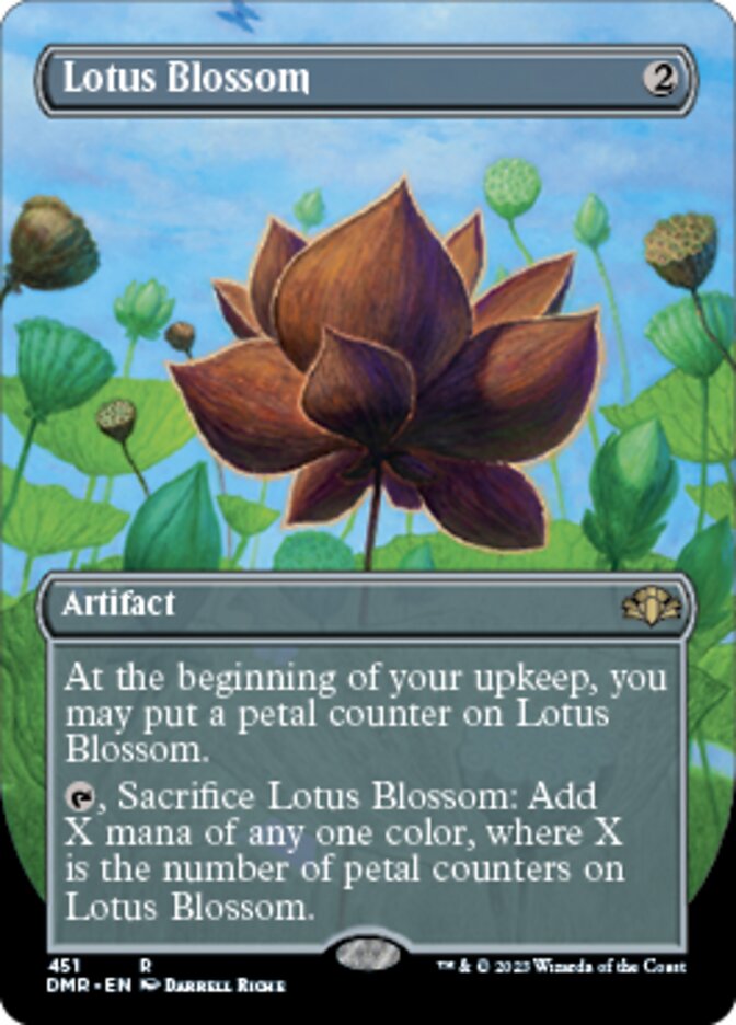 Lotus Blossom (Borderless Alternate Art) [Dominaria Remastered] | Good Games Adelaide SA