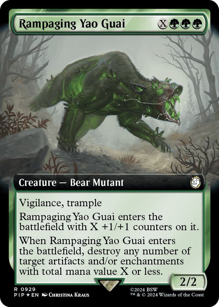 Rampaging Yao Guai 929 (Universes Beyond: Fallout)  - Foil | Good Games Adelaide SA