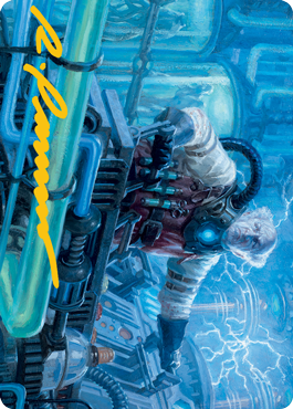 Ludevic, Necrogenius Art Card (Gold-Stamped Signature) [Innistrad: Midnight Hunt Art Series] | Good Games Adelaide SA