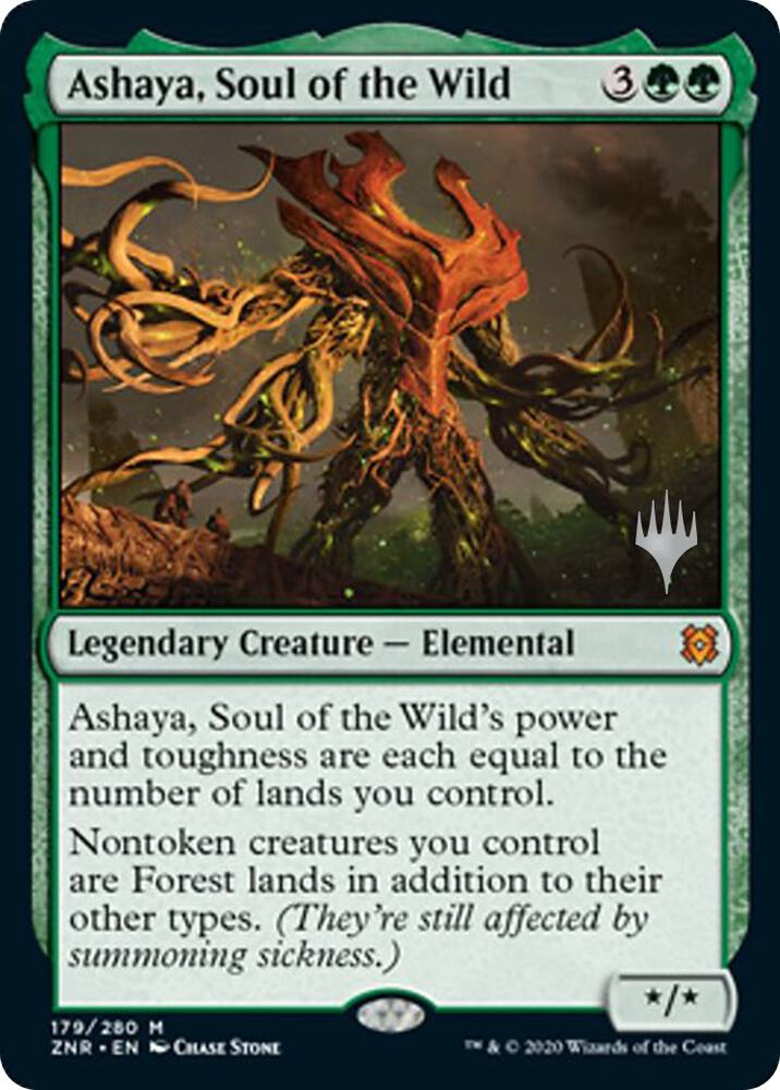Ashaya Soul of the Wild 179 (Promo Pack: Zendikar Rising)  - Foil | Good Games Adelaide SA
