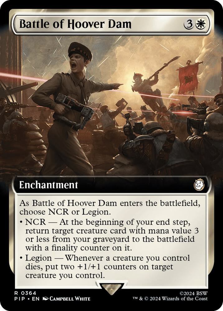 Battle of Hoover Dam Extended Art 364 (Universes Beyond: Fallout)  | Good Games Adelaide SA