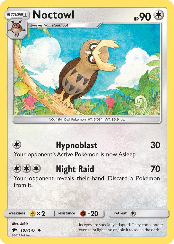 Noctowl 107/147 (SM - Burning Shadows)  | Good Games Adelaide SA