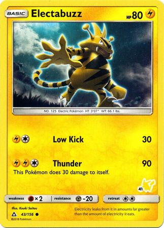 Electabuzz (43/156) (Pikachu Stamp #41) [Battle Academy 2020] | Good Games Adelaide SA