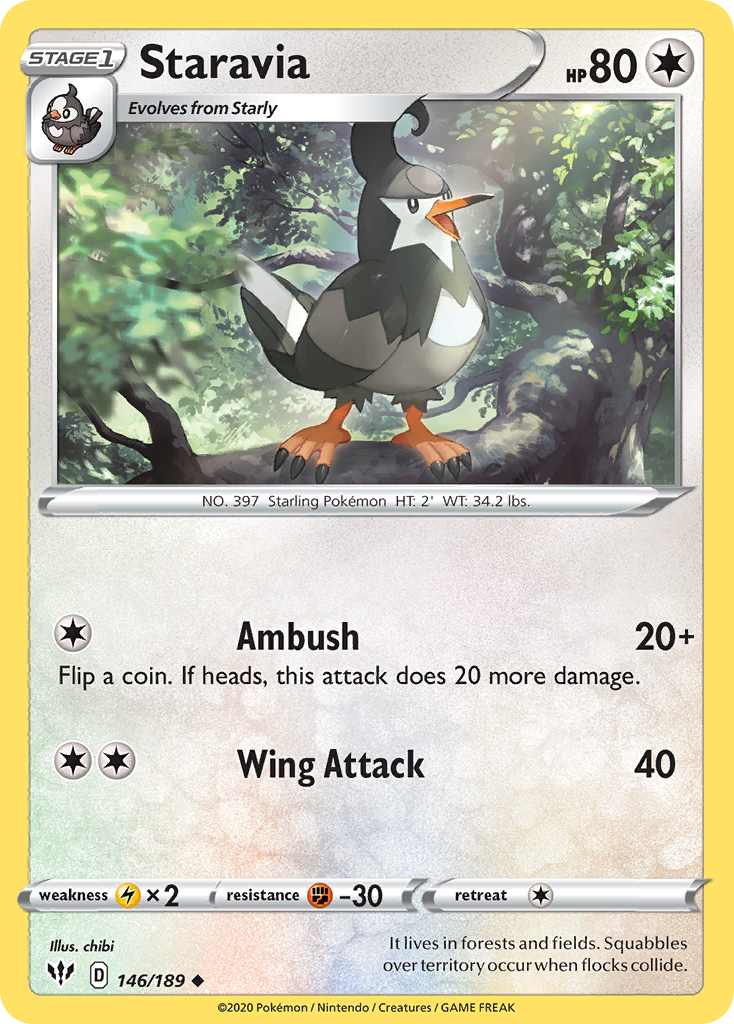 Staravia (146/189) [Sword & Shield: Darkness Ablaze] | Good Games Adelaide SA