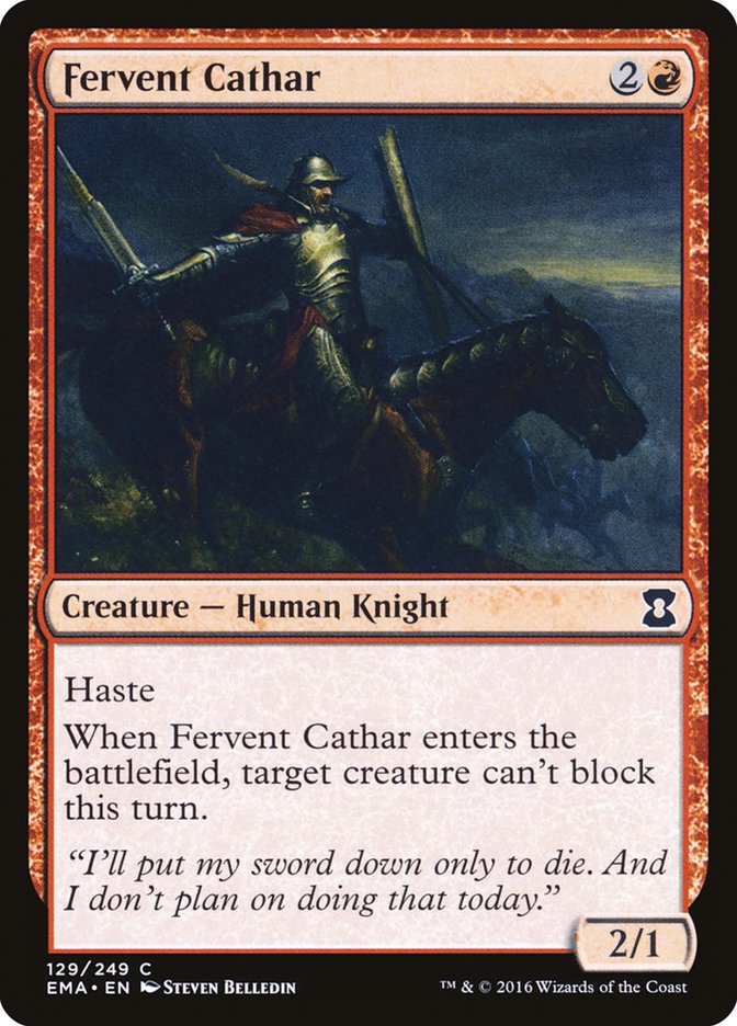 Fervent Cathar 129 (Eternal Masters)  | Good Games Adelaide SA