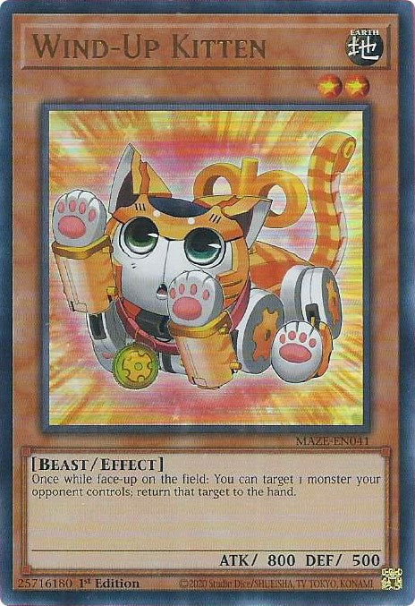 Wind-Up Kitten [MAZE-EN041] Ultra Rare | Good Games Adelaide SA