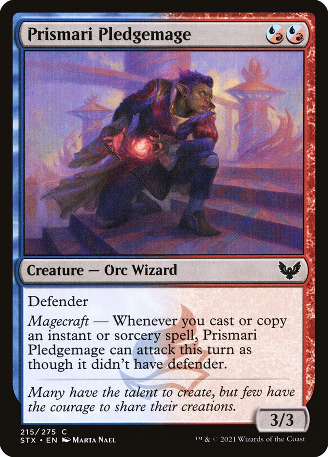 Prismari Pledgemage 215 (Strixhaven: School of Mages)  - Foil | Good Games Adelaide SA