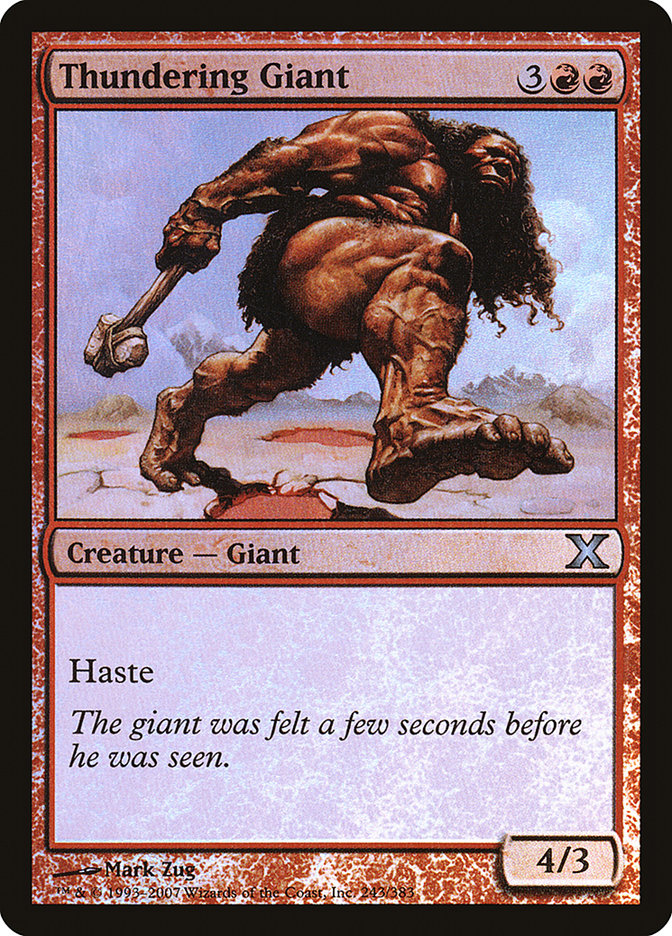 Thundering Giant (Premium Foil) [Tenth Edition] | Good Games Adelaide SA