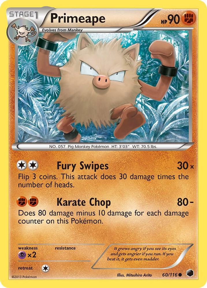 Primeape 60/116 (Plasma Freeze)  - Reverse Holofoil | Good Games Adelaide SA