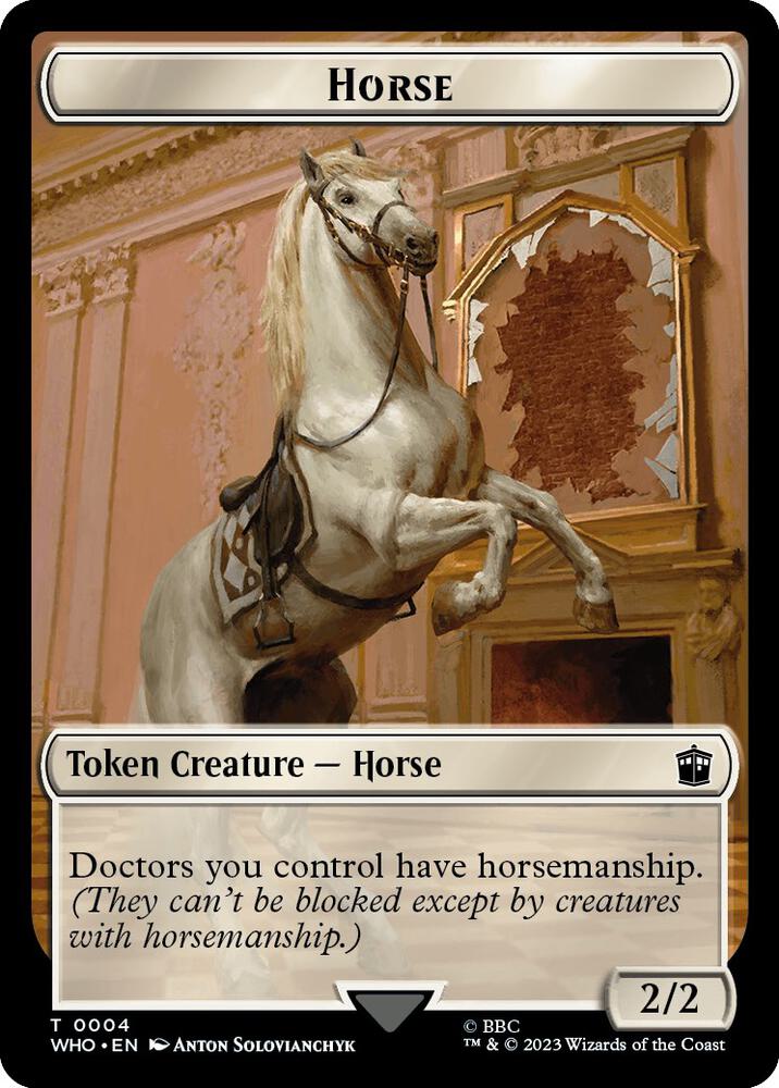 Horse Food 0026 Double Sided Token 4 // 26 (Universes Beyond: Doctor Who)  - Foil | Good Games Adelaide SA