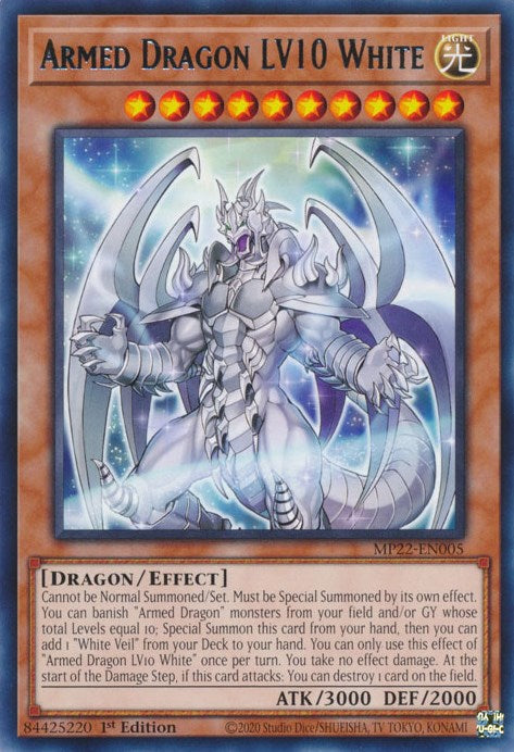 Armed Dragon LV10 White [MP22-EN005] Rare | Good Games Adelaide SA