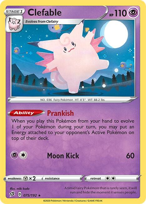 Clefable 075/192 (SWSH02: Rebel Clash)  - Holofoil | Good Games Adelaide SA