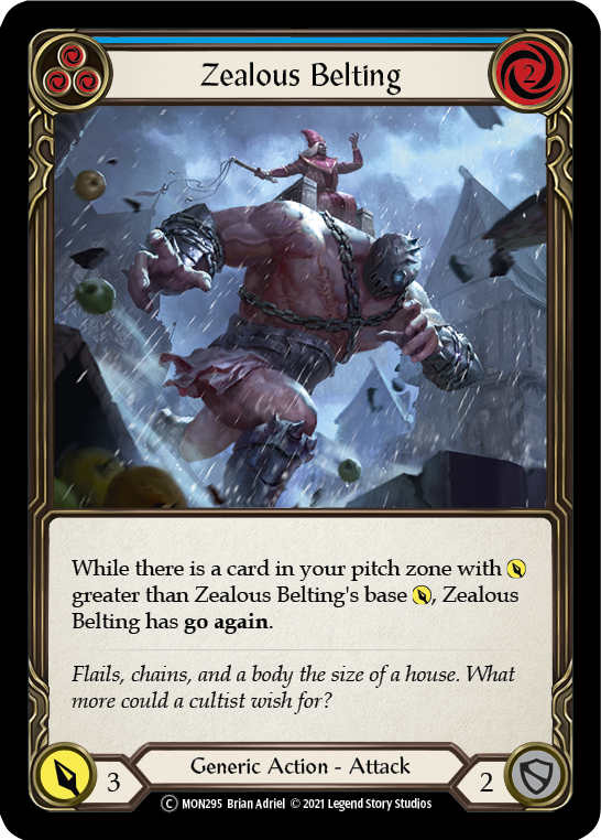 Zealous Belting (Blue) [U-MON295-RF] Unlimited Rainbow Foil | Good Games Adelaide SA