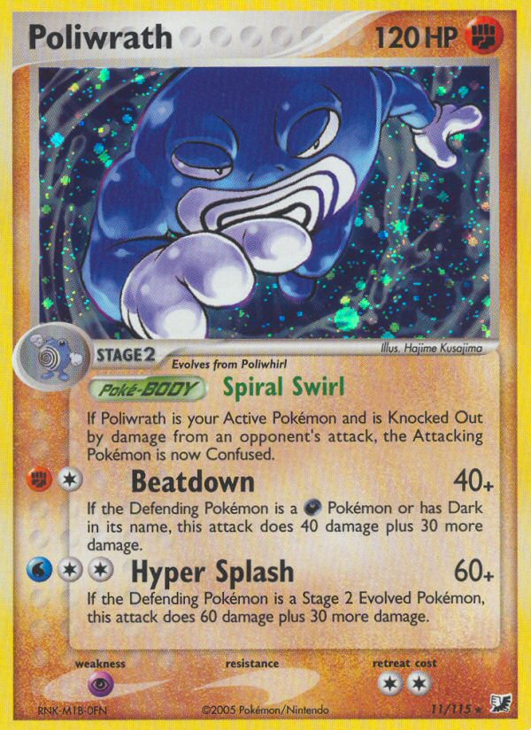 Poliwrath (11/115) [EX: Unseen Forces] | Good Games Adelaide SA