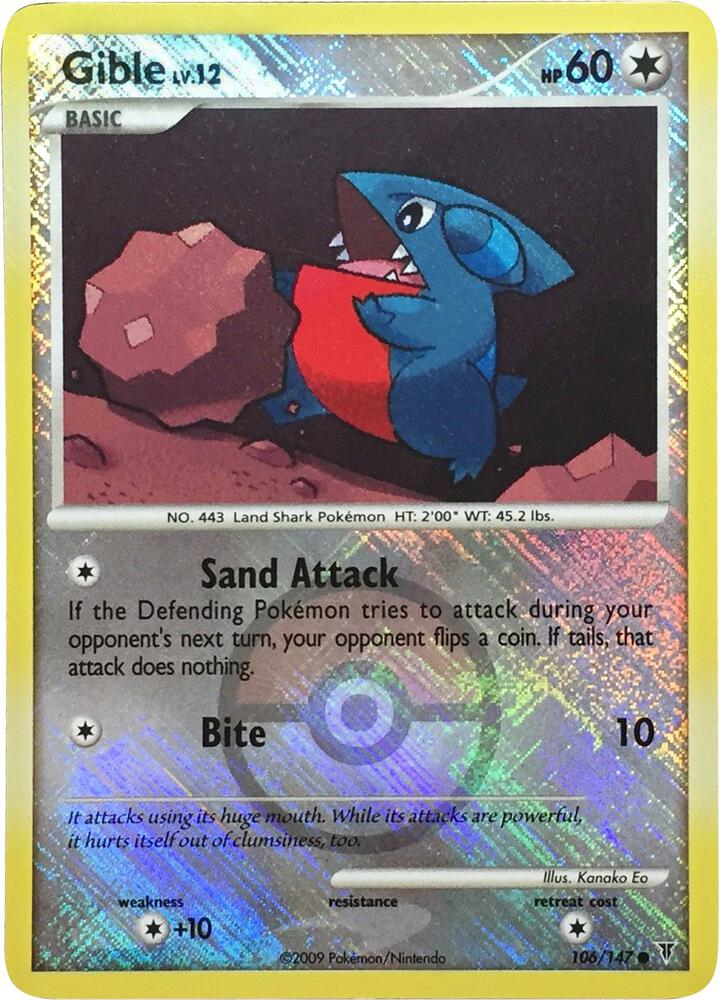 Gible 106 147 Championship Promo 106/147 (League & Championship Cards)  - Reverse Holofoil | Good Games Adelaide SA