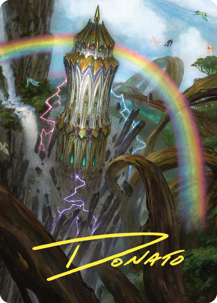 Command Tower Art Card Gold Stamped Signature 47 (Art Series: Commander Masters)  | Good Games Adelaide SA