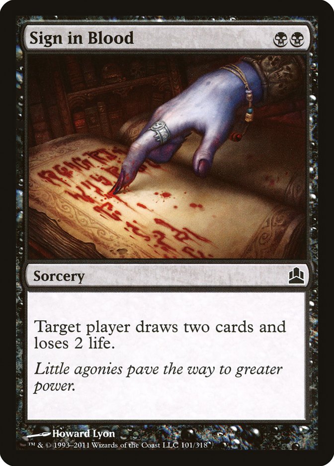 Sign in Blood [Commander 2011] | Good Games Adelaide SA
