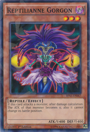Reptilianne Gorgon [BP03-EN067] Shatterfoil Rare | Good Games Adelaide SA