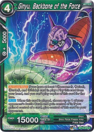 Ginyu, Backbone of the Force [BT10-076] | Good Games Adelaide SA
