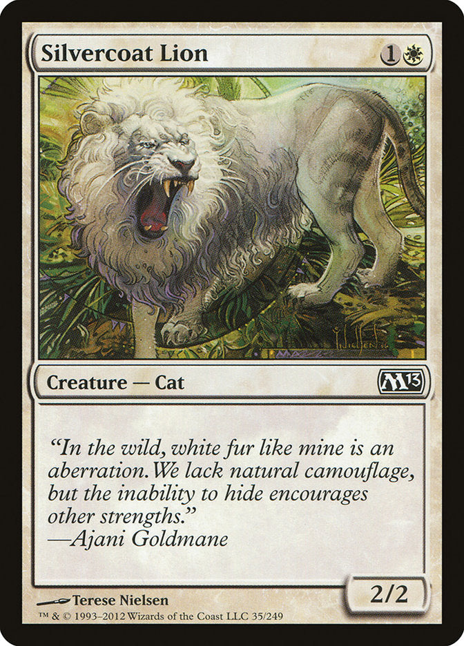 Silvercoat Lion 35 (Magic 2013 (M13))  - Foil | Good Games Adelaide SA
