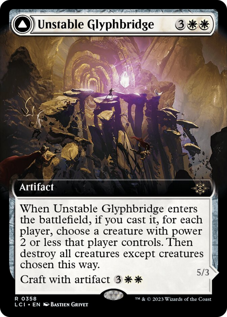 Unstable Glyphbridge // Sandswirl Wanderglyph (Extended Art) [The Lost Caverns of Ixalan] | Good Games Adelaide SA