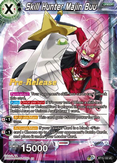 Skill Hunter Majin Buu (BT15-122) [Saiyan Showdown Prerelease Promos] | Good Games Adelaide SA