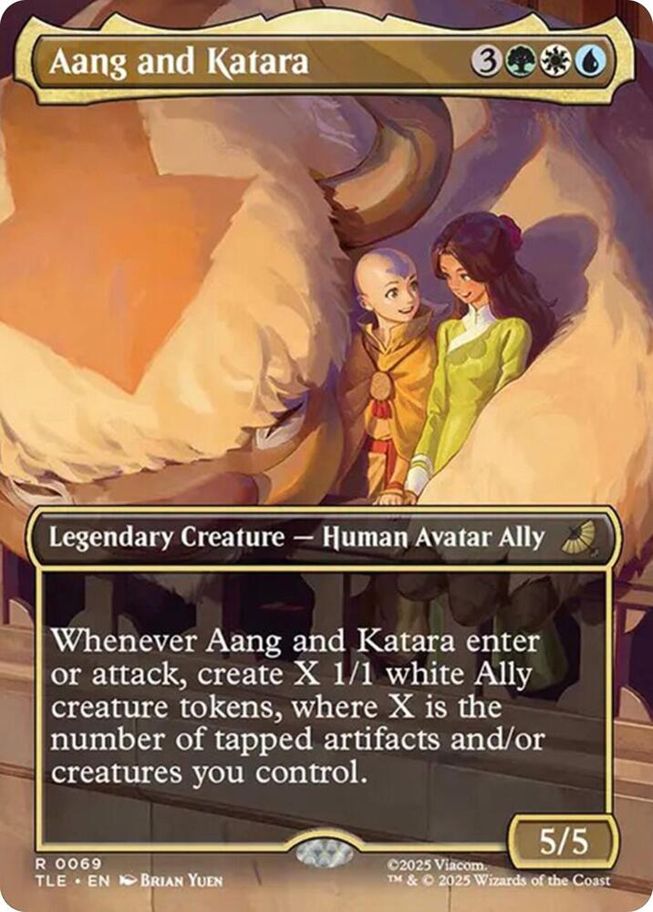 Aang and Katara Borderless 69/0 (Avatar: The Last Airbender: Eternal-Legal)  - Borderless Foil | Good Games Adelaide SA