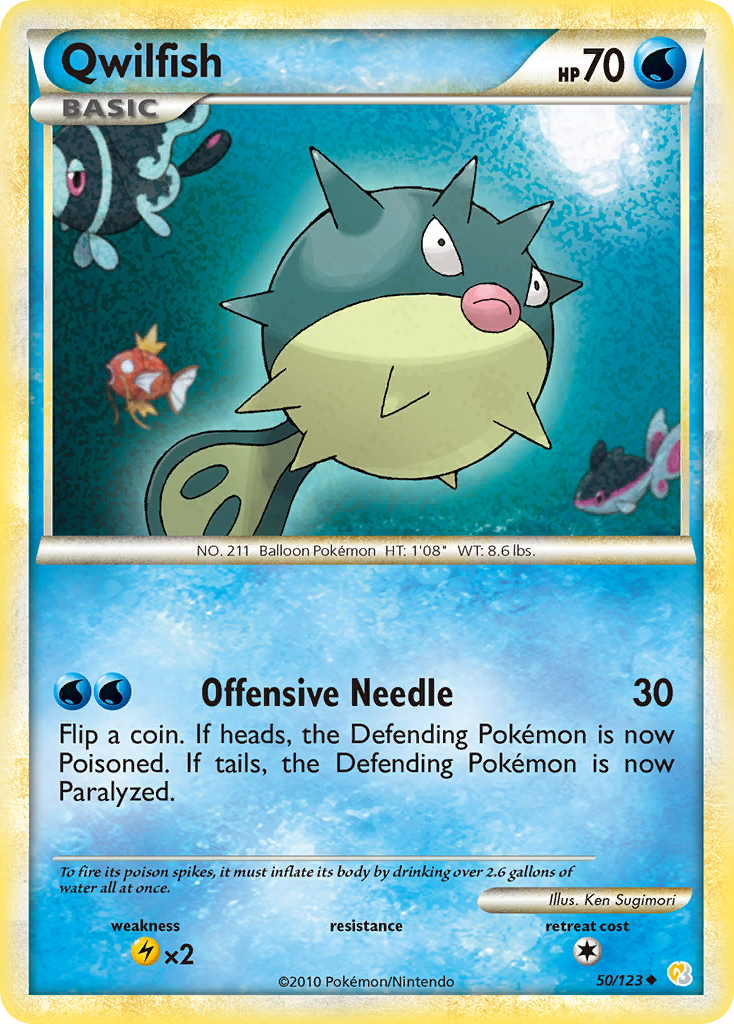 Qwilfish (50/123) [HeartGold & SoulSilver: Base Set] | Good Games Adelaide SA
