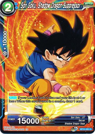 Son Goku, Shadow Dragon Suppressor [BT11-051] | Good Games Adelaide SA