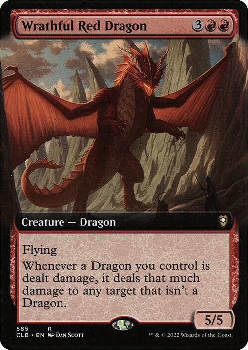 Wrathful Red Dragon Extended Art 585 (Commander Legends: Battle for Baldur's Gate)  | Good Games Adelaide SA