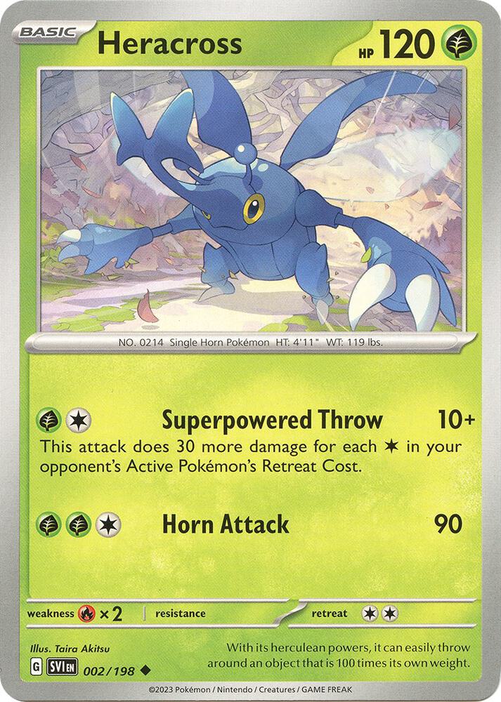 Heracross 002/198 (SV01: Scarlet & Violet Base Set)  | Good Games Adelaide SA