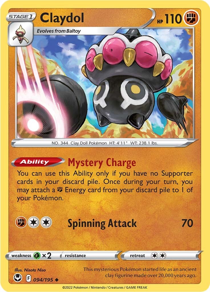 Claydol (094/195) [Sword & Shield: Silver Tempest] | Good Games Adelaide SA