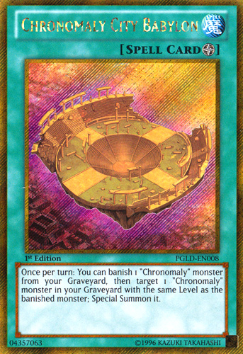 Chronomaly City Babylon [PGLD-EN008] Gold Secret Rare | Good Games Adelaide SA
