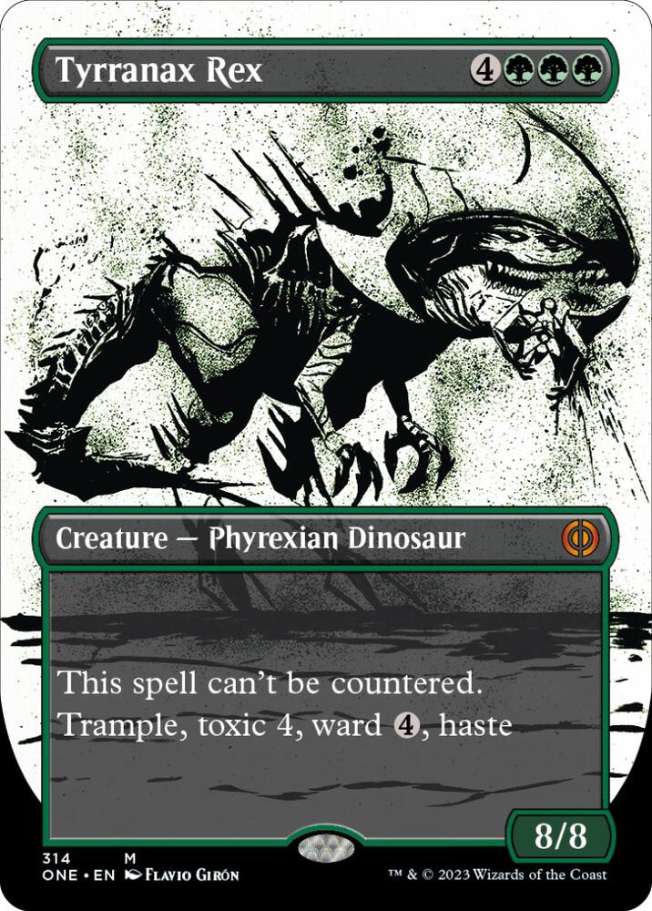 Tyrranax Rex 314 (Phyrexia: All Will Be One)  - Borderless | Good Games Adelaide SA