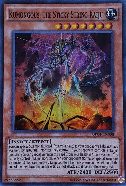 Kumongous, the Sticky String Kaiju [OP04-EN008] Super Rare | Good Games Adelaide SA