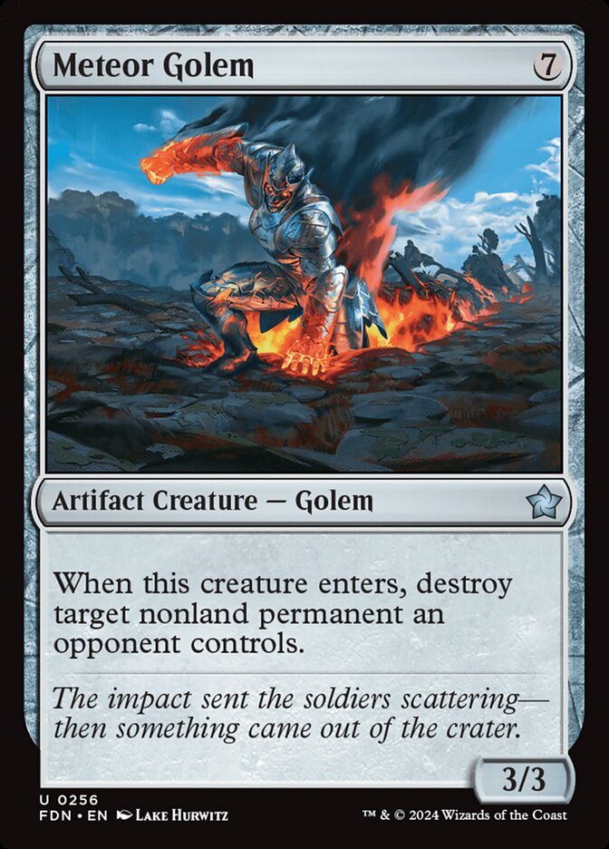 Meteor Golem 256 (Foundations)  - Foil | Good Games Adelaide SA