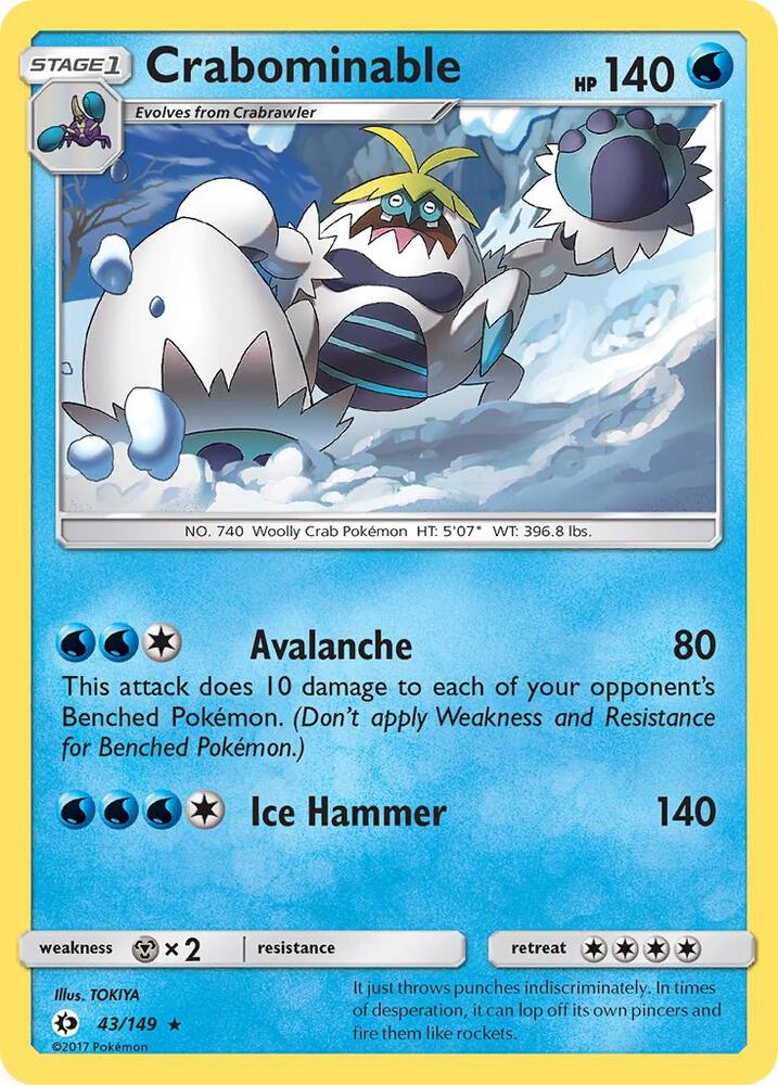 Crabominable 43/149 (SM Base Set)  | Good Games Adelaide SA