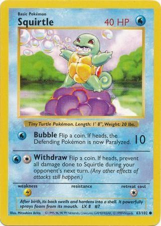 Squirtle (63/102) [Base Set Shadowless Unlimited] | Good Games Adelaide SA