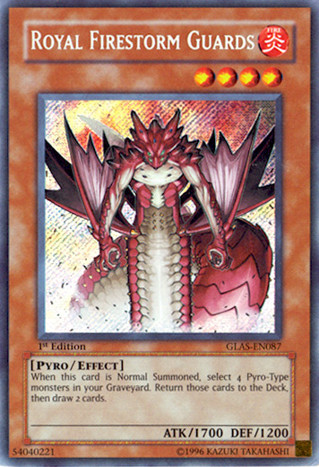 Royal Firestorm Guards [GLAS-EN087] Secret Rare | Good Games Adelaide SA