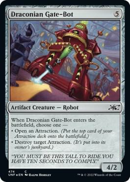 Draconian Gate Bot Galaxy Foil 474 (Unfinity)  - Foil | Good Games Adelaide SA