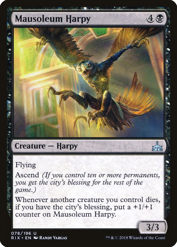 Mausoleum Harpy 78 (Rivals of Ixalan)  | Good Games Adelaide SA
