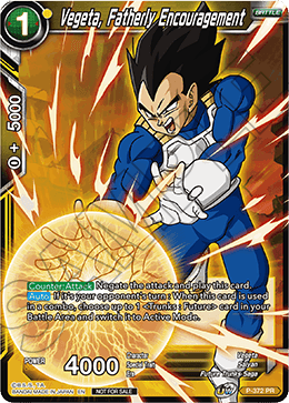 Vegeta, Fatherly Encouragement (Unison Warrior Series Boost Tournament Pack Vol. 7) (P-372) [Tournament Promotion Cards] | Good Games Adelaide SA