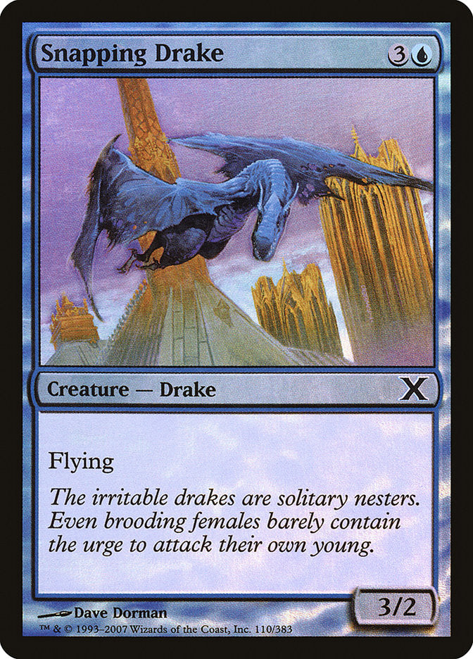 Snapping Drake (Premium Foil) [Tenth Edition] | Good Games Adelaide SA