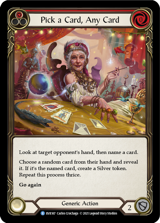 Pick a Card, Any Card (Red) [EVR167] (Everfest)  1st Edition Normal | Good Games Adelaide SA