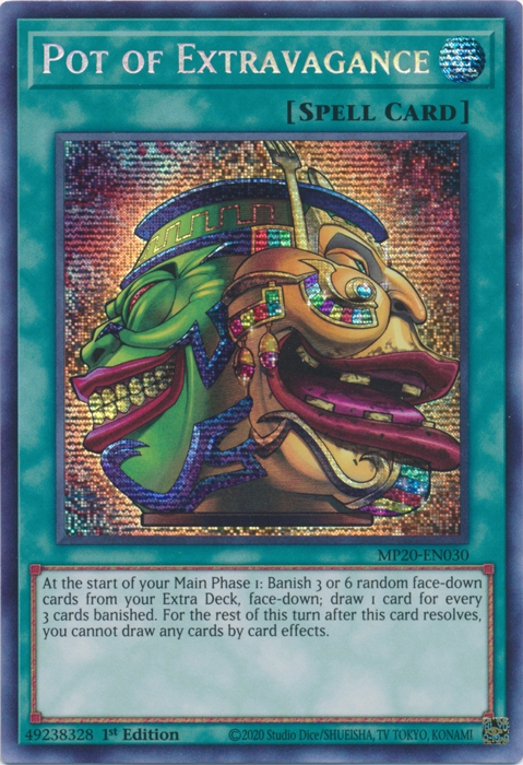 Pot of Extravagance [MP20-EN030] Prismatic Secret Rare | Good Games Adelaide SA