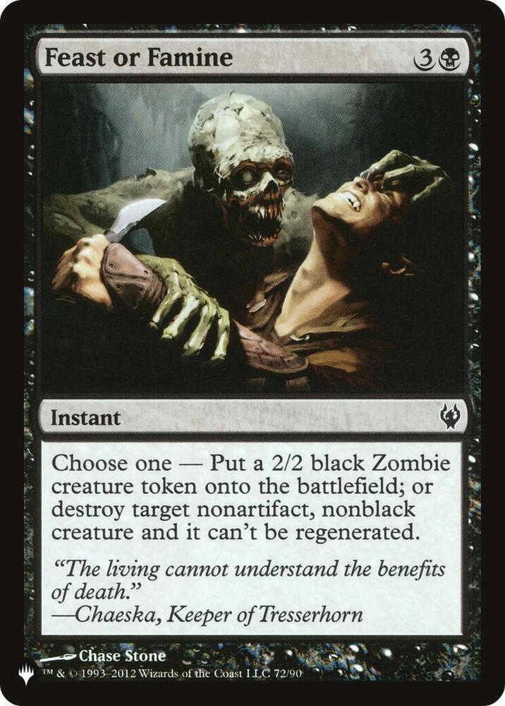 Feast or Famine 72/90 (The List Reprints)  | Good Games Adelaide SA